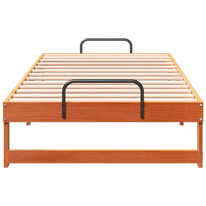 Rám Postele Hnědá 75 X 190 Cm Masivní Borové Dřevo