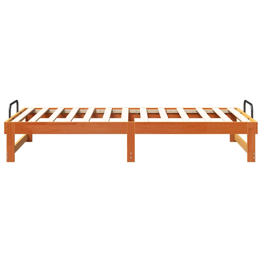 Rám Postele Hnědá 75 X 190 Cm Masivní Borové Dřevo