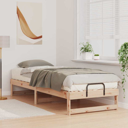 Rám Postele Hnědá 80 X 210 Cm Masivní Borové Dřevo