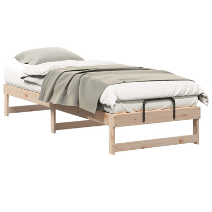 Rám Postele Hnědá 80 X 210 Cm Masivní Borové Dřevo