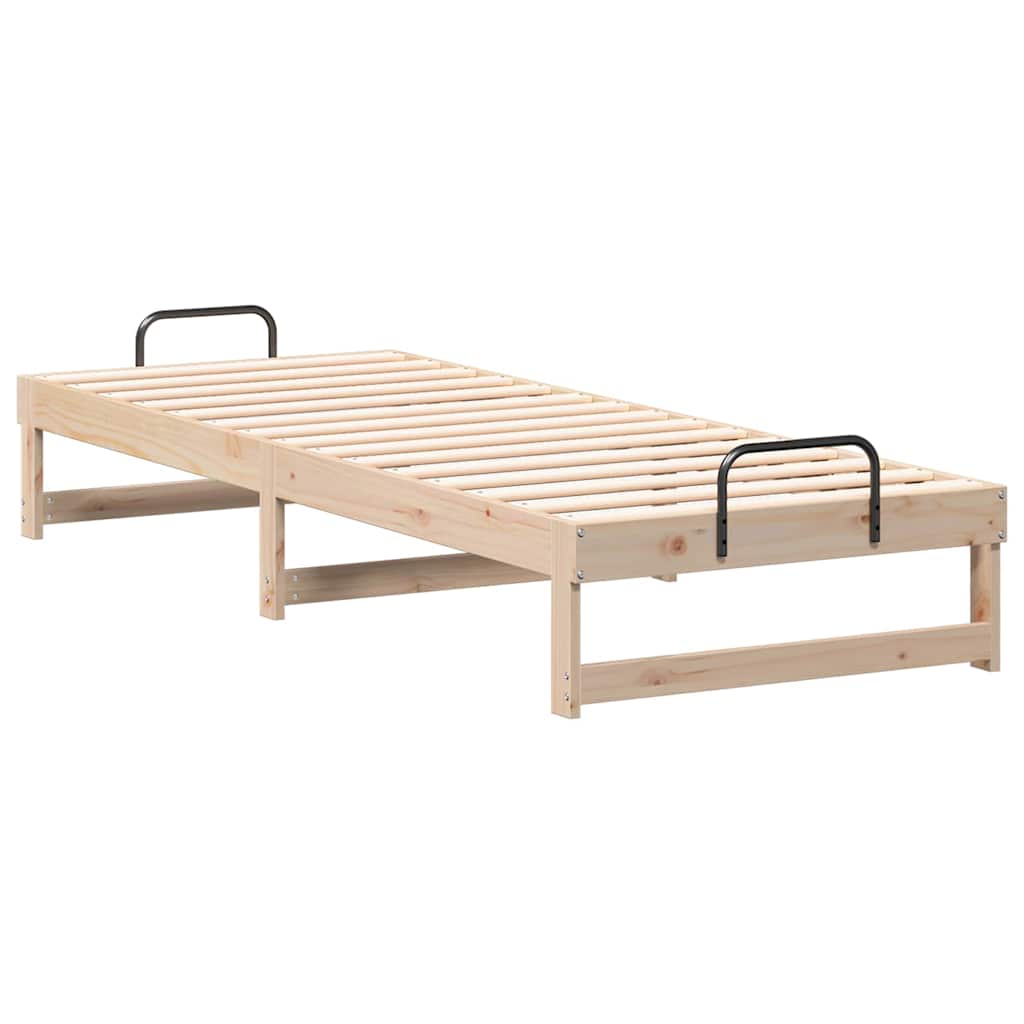 Rám Postele Hnědá 80 X 210 Cm Masivní Borové Dřevo