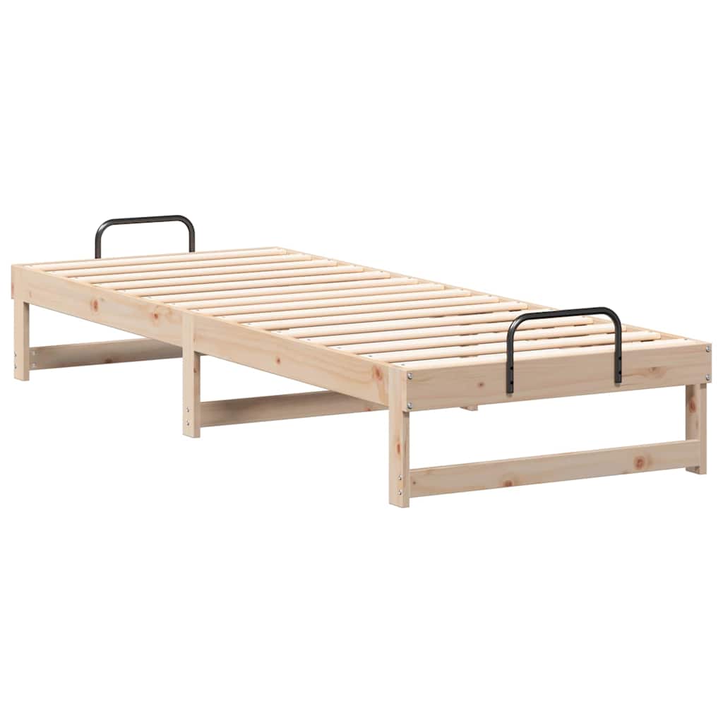 Rám Postele Hnědá 80 X 210 Cm Masivní Borové Dřevo
