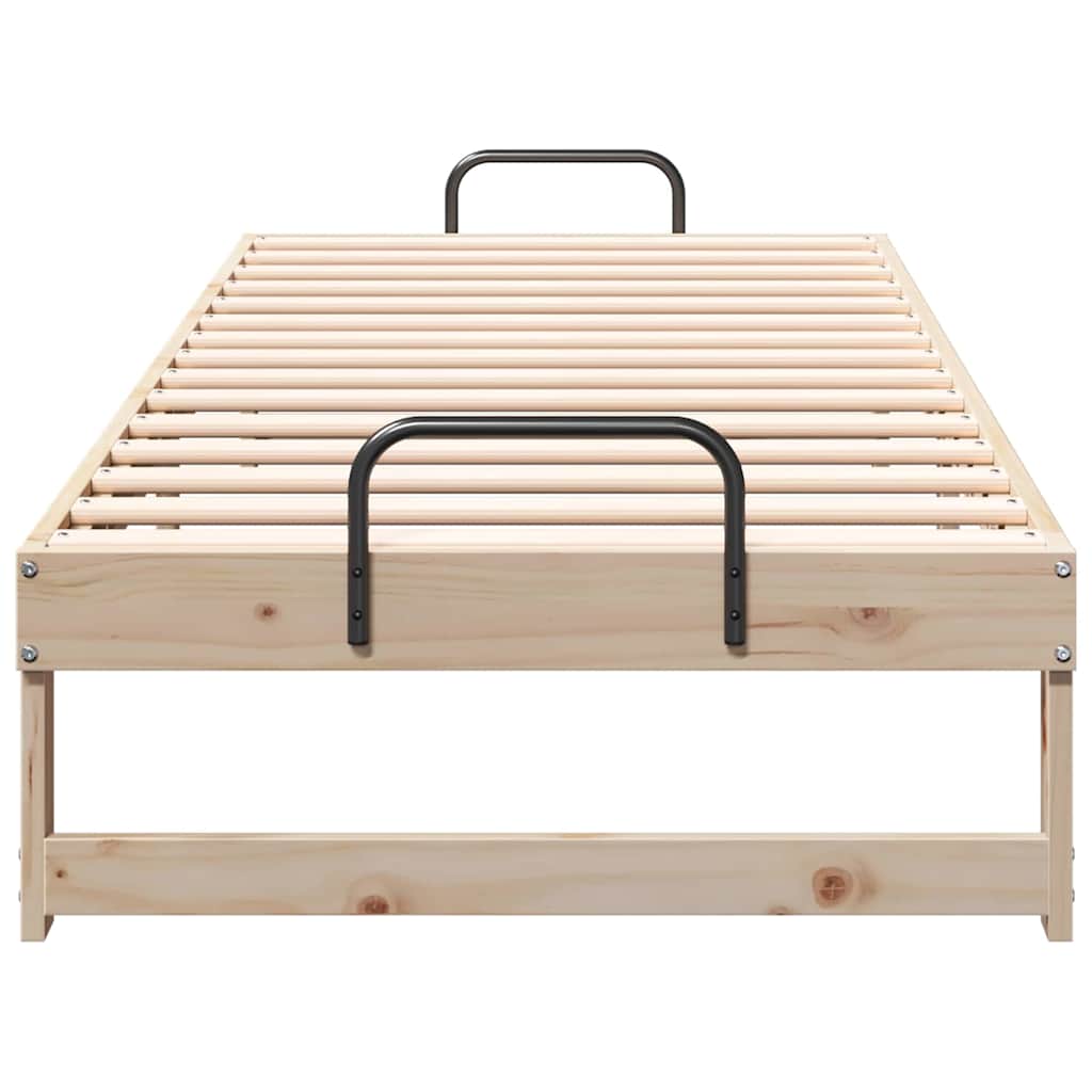 Rám Postele Hnědá 80 X 210 Cm Masivní Borové Dřevo
