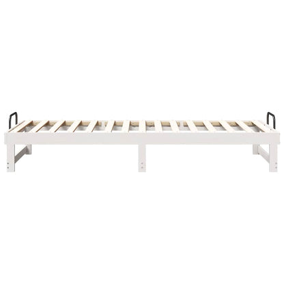 Rám Postele Bílá 80 X 210 Cm Masivní Borové Dřevo