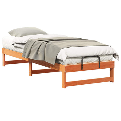 Rám Postele Hnědá 80 X 210 Cm Masivní Borové Dřevo