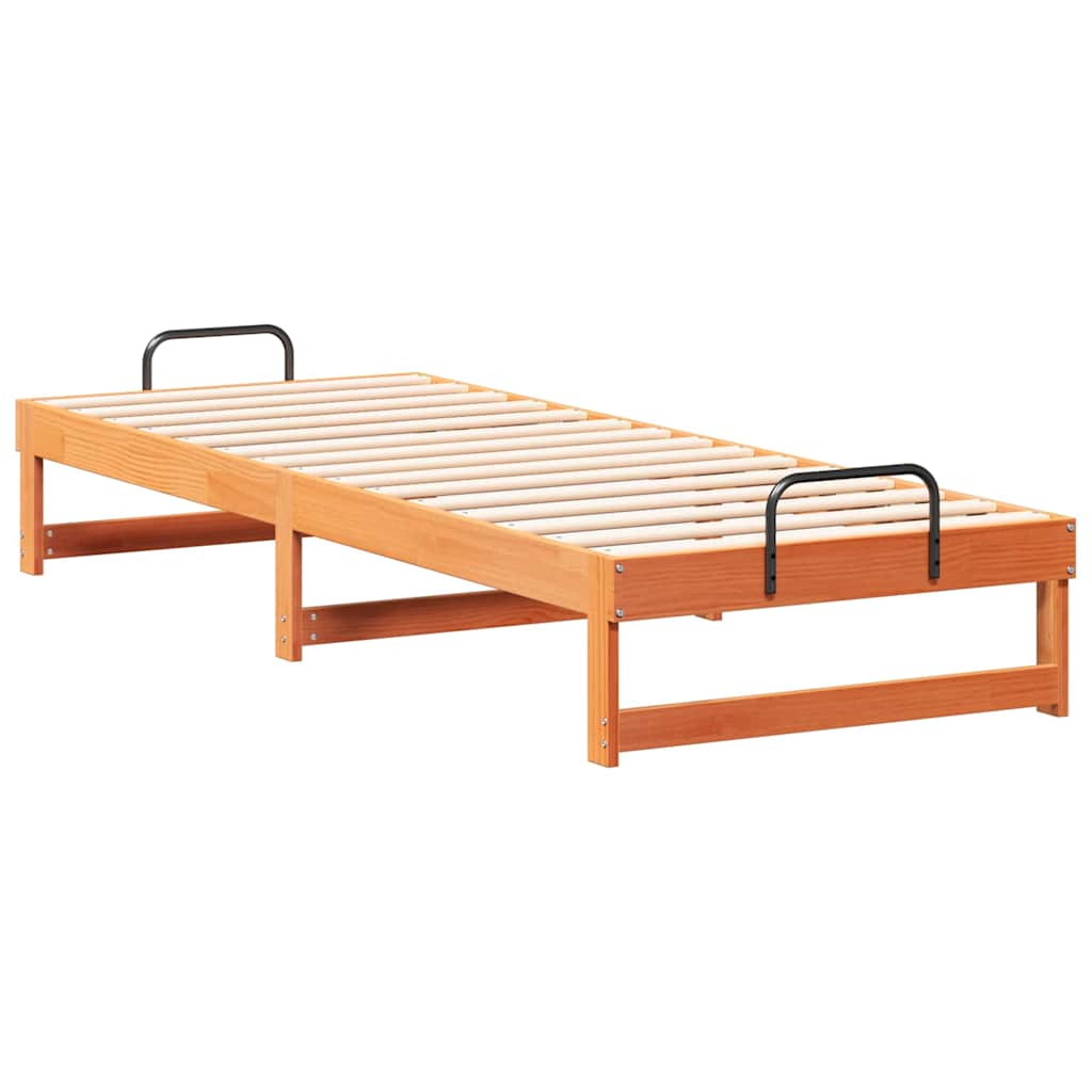 Rám Postele Hnědá 80 X 210 Cm Masivní Borové Dřevo