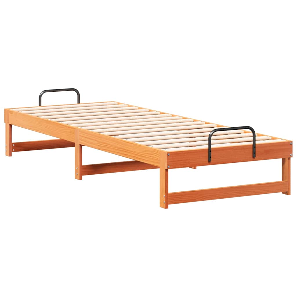 Rám Postele Hnědá 80 X 210 Cm Masivní Borové Dřevo
