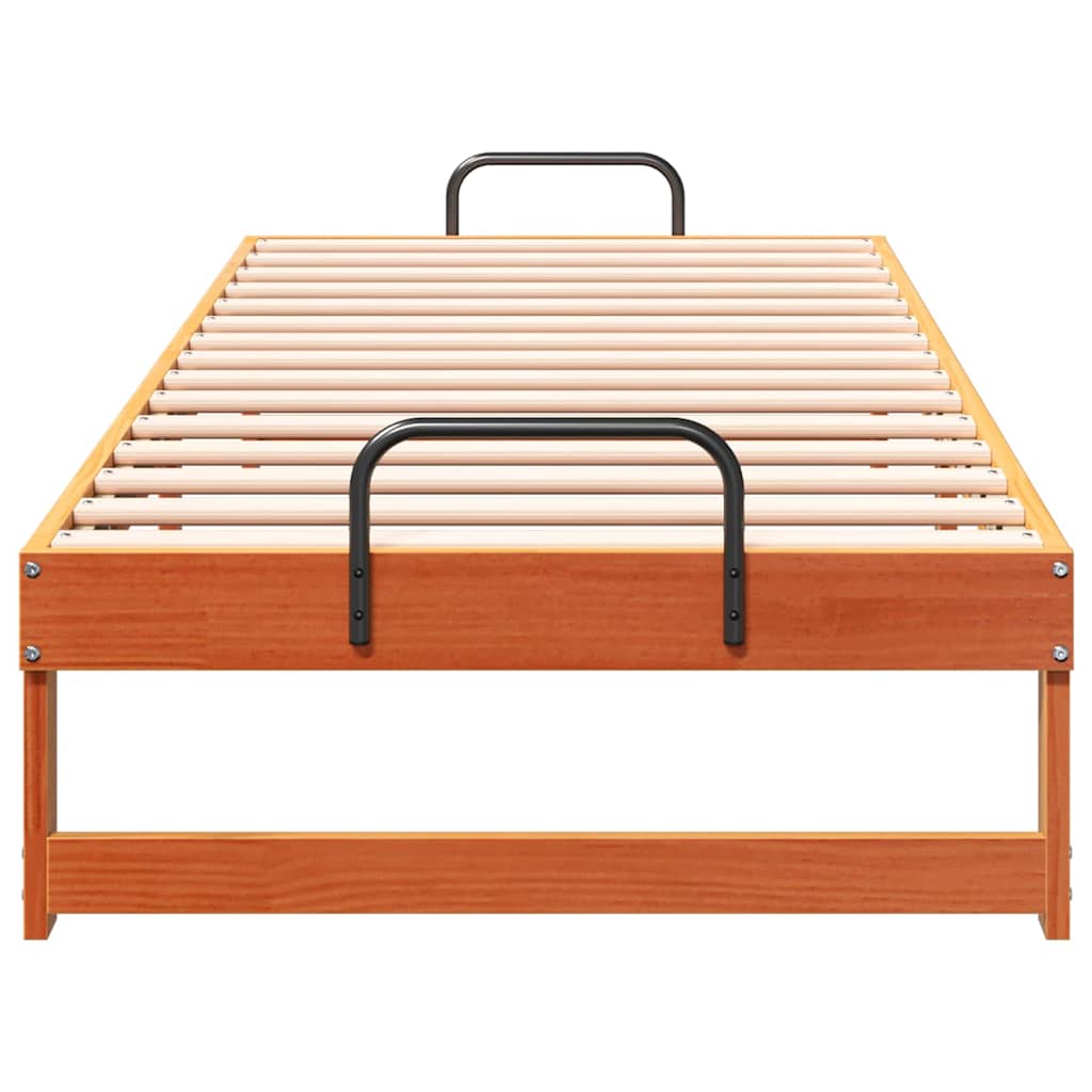 Rám Postele Hnědá 80 X 210 Cm Masivní Borové Dřevo