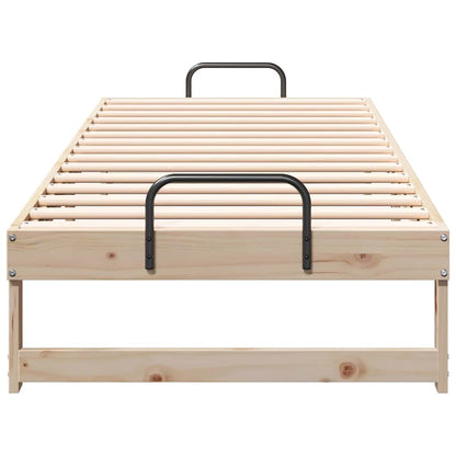 Rám Postele Hnědá 90 X 210 Cm Masivní Borové Dřevo