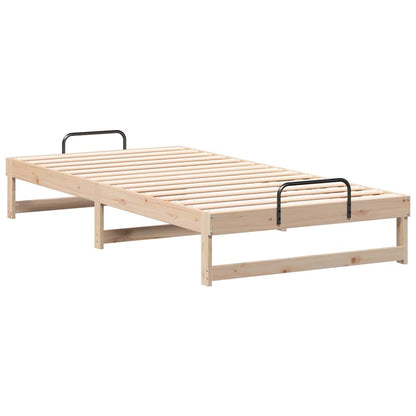 Rám Postele Hnědá 100 X 210 Cm Masivní Borové Dřevo