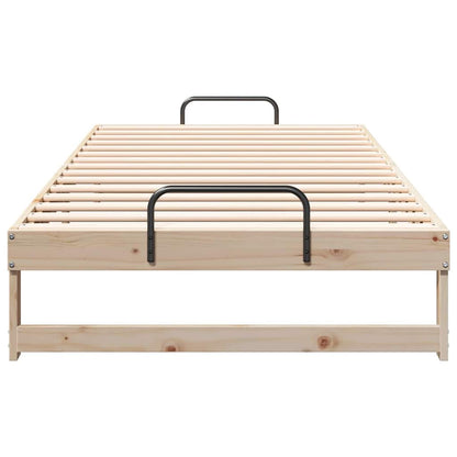 Rám Postele Hnědá 100 X 210 Cm Masivní Borové Dřevo