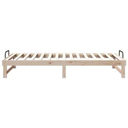 Rám Postele Hnědá 100 X 210 Cm Masivní Borové Dřevo