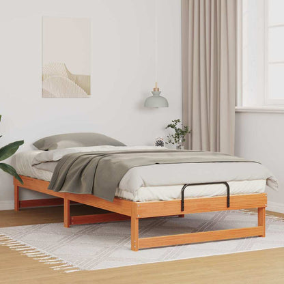 Rám Postele Hnědá 100 X 210 Cm Masivní Borové Dřevo