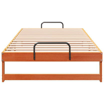 Rám Postele Hnědá 100 X 210 Cm Masivní Borové Dřevo