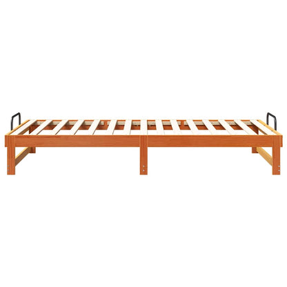 Rám Postele Hnědá 100 X 210 Cm Masivní Borové Dřevo