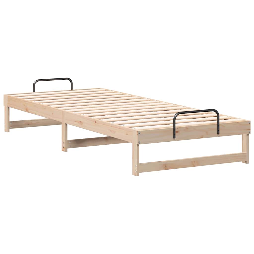 Rám Postele Hnědá 80 X 220 Cm Masivní Borové Dřevo