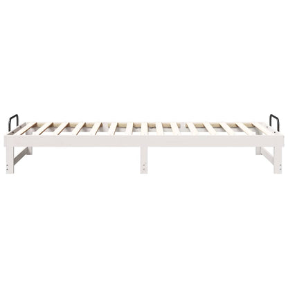 Rám Postele Bílá 80 X 220 Cm Masivní Borové Dřevo