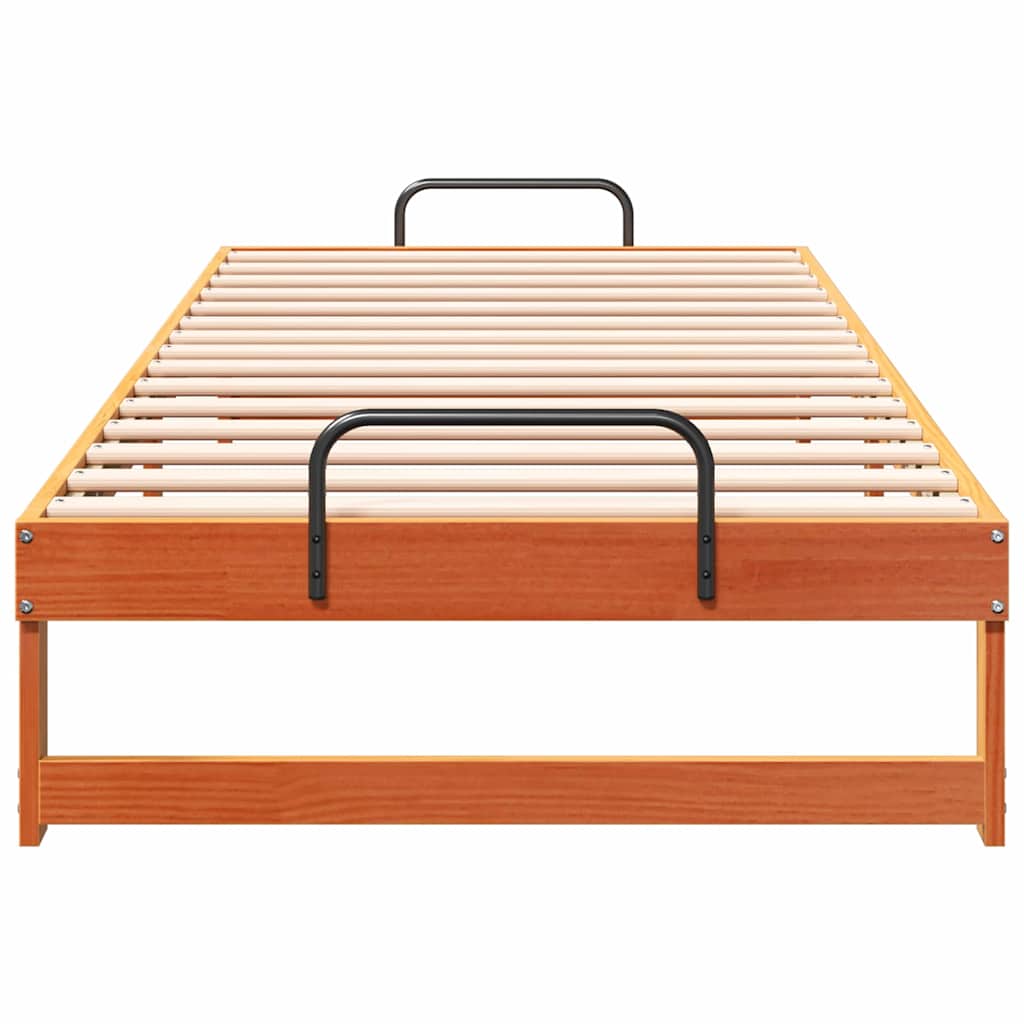 Rám Postele Hnědá 80 X 220 Cm Masivní Borové Dřevo