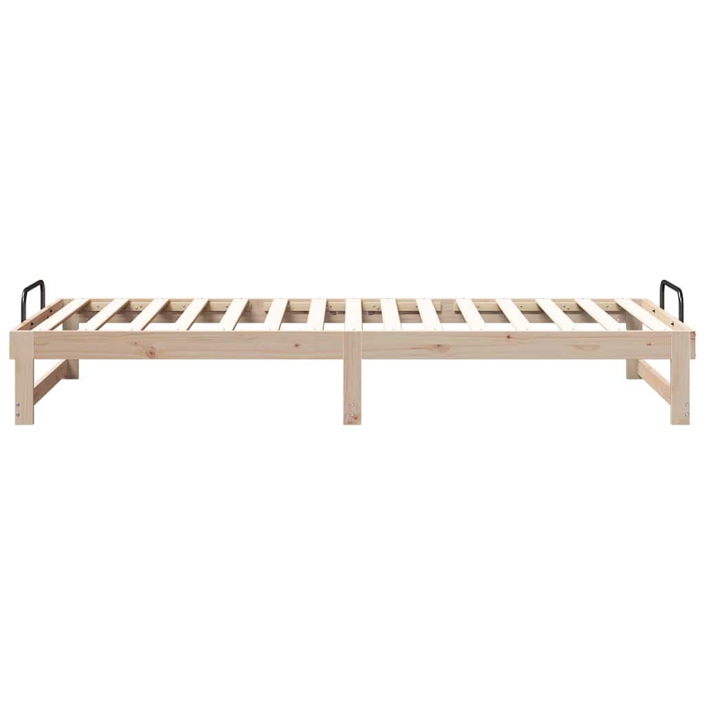 Rám Postele Hnědá 90 X 220 Cm Masivní Borové Dřevo