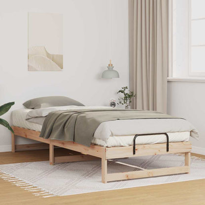 Rám Postele Hnědá 100 X 220 Cm Masivní Borové Dřevo