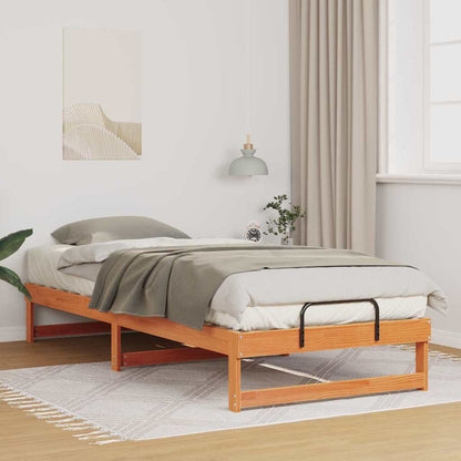 Rám Postele Hnědá 100 X 220 Cm Masivní Borové Dřevo