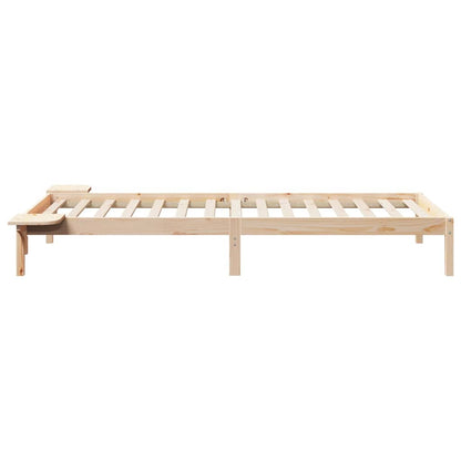 Postelový Rám S Nočními Stolky Přírodní 90 X 210 Cm