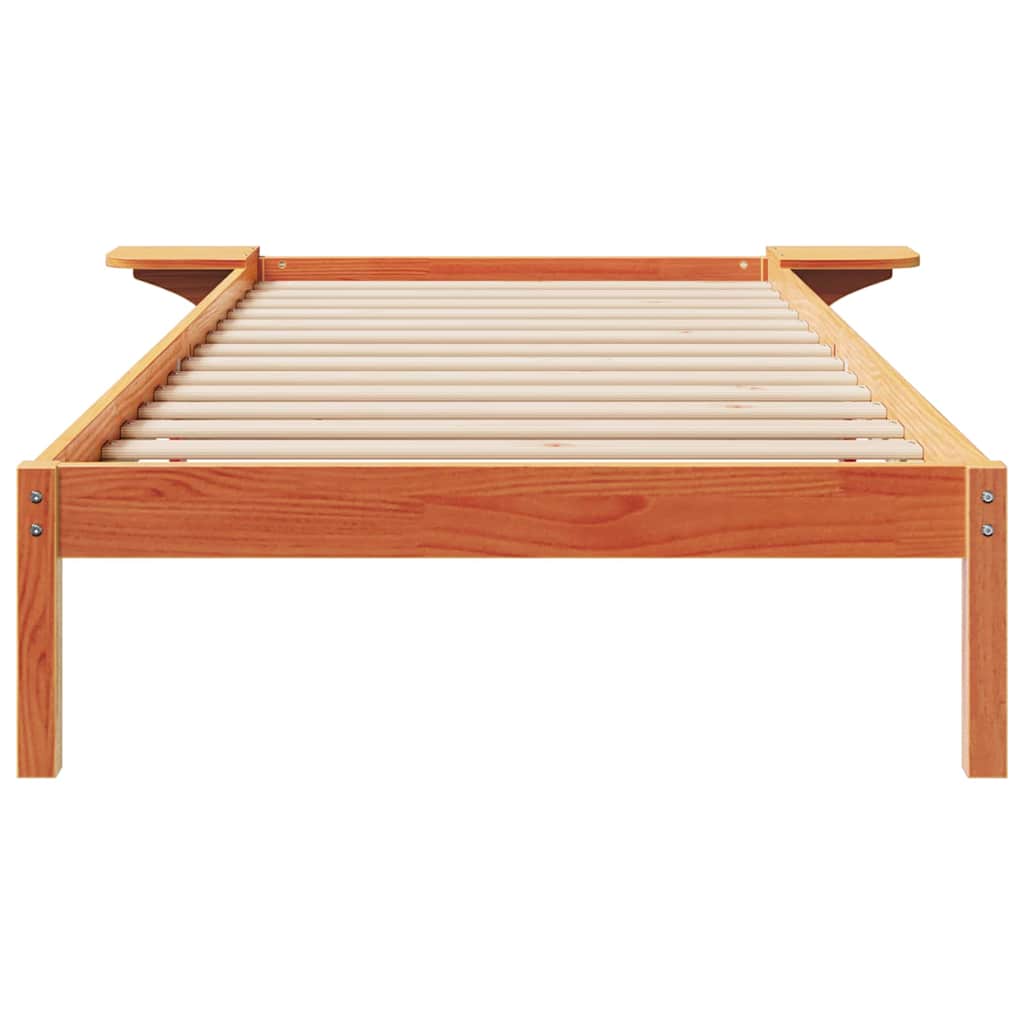 Postelový Rám S Nočními Stolky Voskově Hnědá 100 X 210 Cm