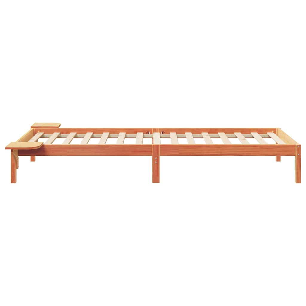 Postelový Rám S Nočními Stolky Voskově Hnědá 100 X 210 Cm