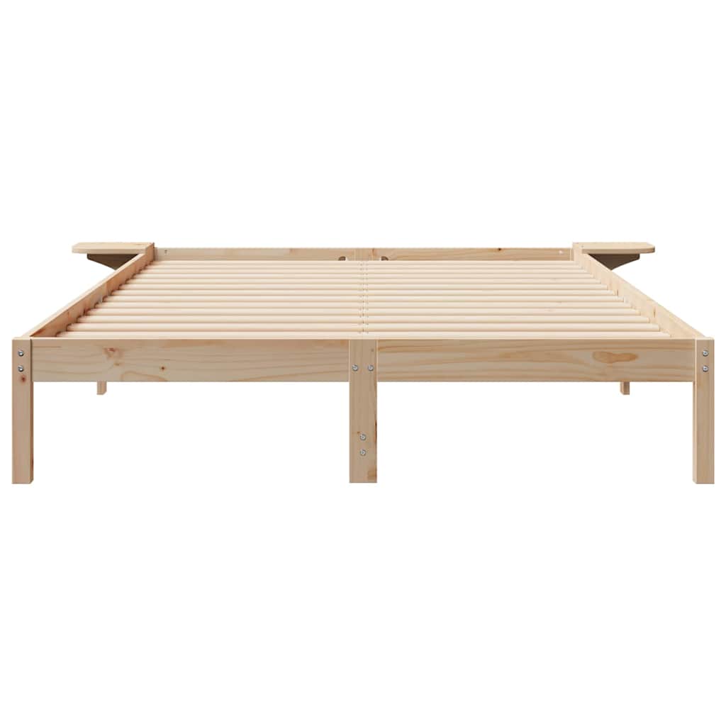 Postelový Rám S Nočními Stolky Přírodní 160 X 210 Cm