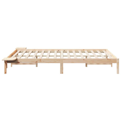Postelový Rám S Nočními Stolky Přírodní 160 X 210 Cm