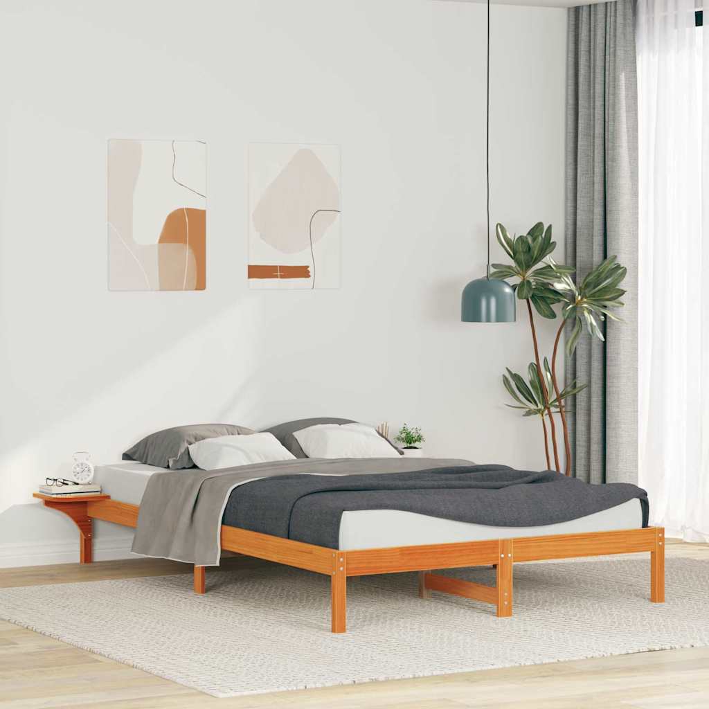 Postelový Rám S Nočními Stolky Voskově Hnědá 160 X 210 Cm