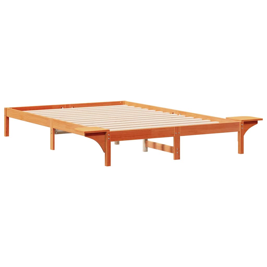 Postelový Rám S Nočními Stolky Voskově Hnědá 160 X 210 Cm