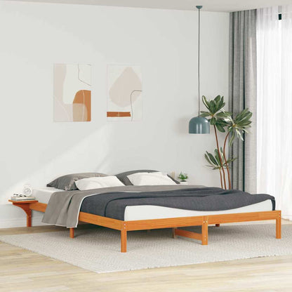 Postelový Rám S Nočními Stolky Voskově Hnědá 180 X 210 Cm