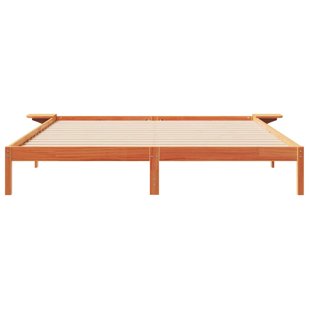 Postelový Rám S Nočními Stolky Voskově Hnědá 200 X 210 Cm