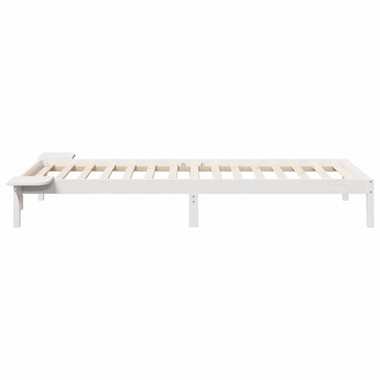 Postelový Rám S Nočními Stolky Bílá 90 X 220 Cm