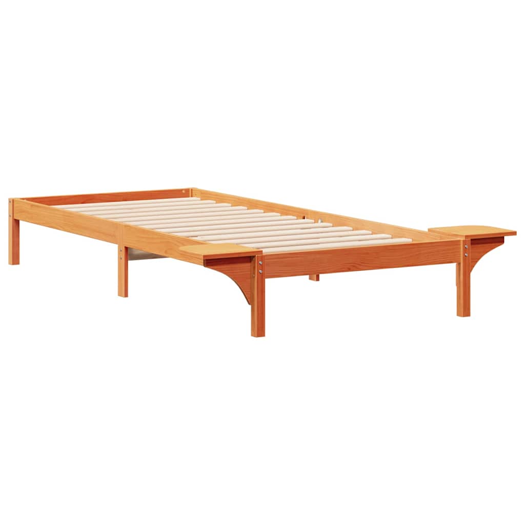 Postelový Rám S Nočními Stolky Voskově Hnědá 90 X 220 Cm