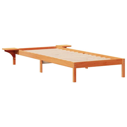Postelový Rám S Nočními Stolky Voskově Hnědá 100 X 220 Cm