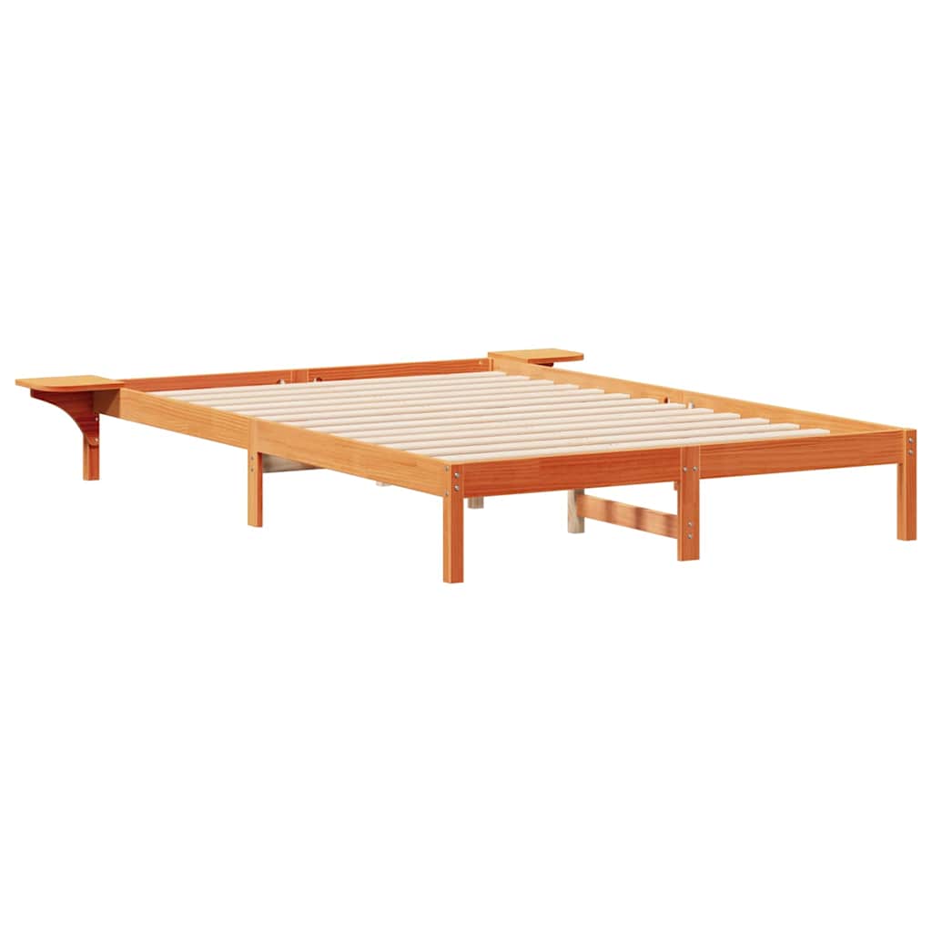 Postelový Rám S Nočními Stolky Voskově Hnědá 160 X 220 Cm