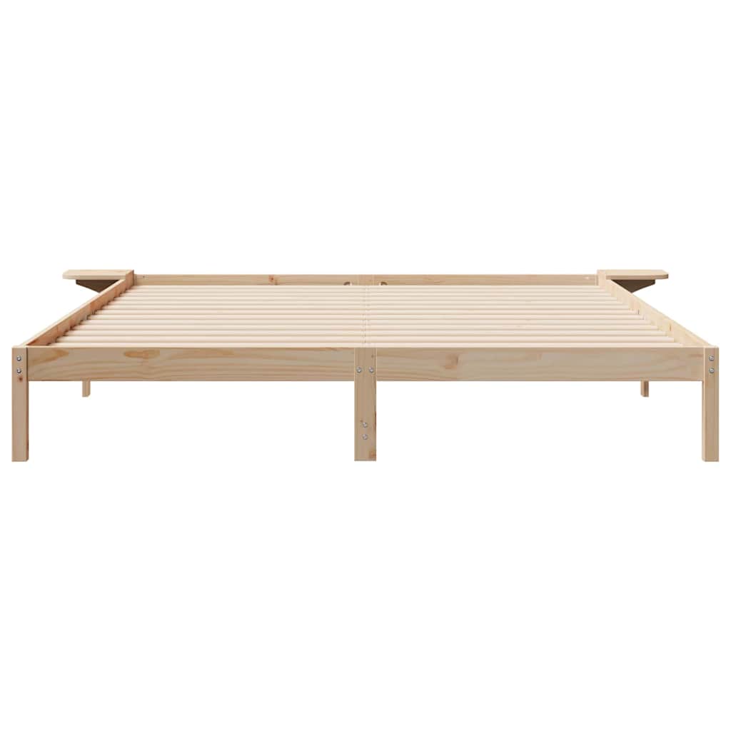 Postelový Rám S Nočními Stolky Přírodní 200 X 220 Cm