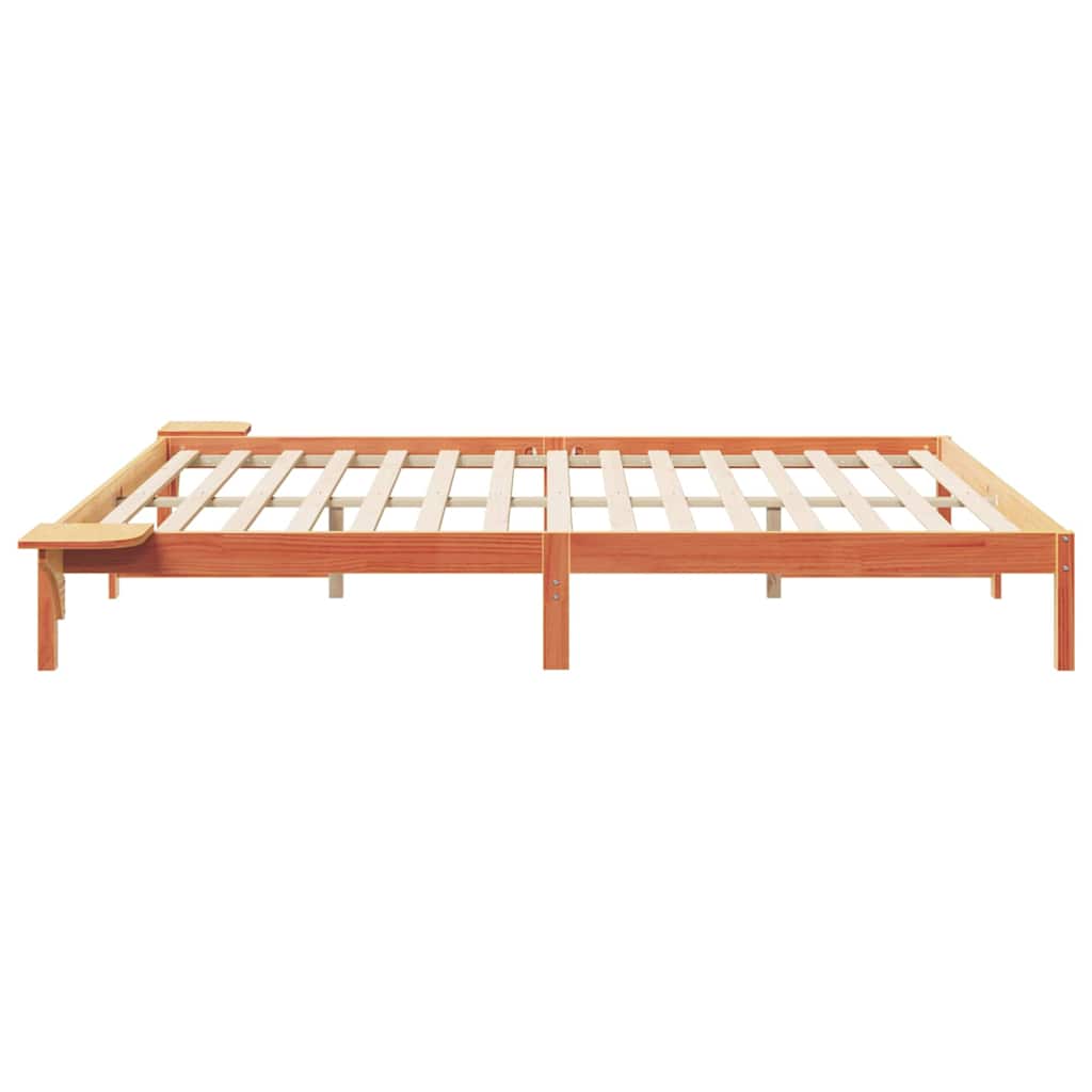 Postelový Rám S Nočními Stolky Voskově Hnědá 200 X 220 Cm