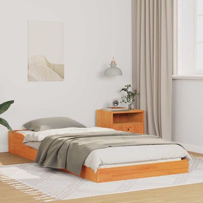 Rám Postele Voskově Hnědá 80 X 200 Cm Masivní Borové Dřevo