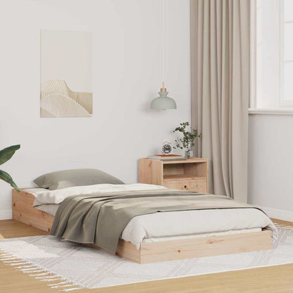 Rám Postele Přírodní 80 X 210 Cm Masivní Borové Dřevo
