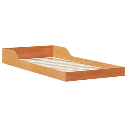 Rám Postele Voskově Hnědá 80 X 210 Cm Masivní Borové Dřevo