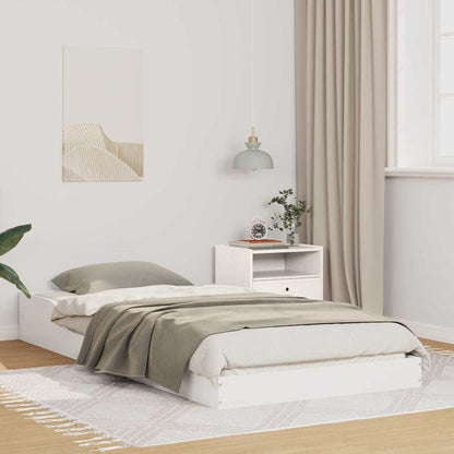 Rám Postele Bílá 90 X 210 Cm Masivní Borové Dřevo