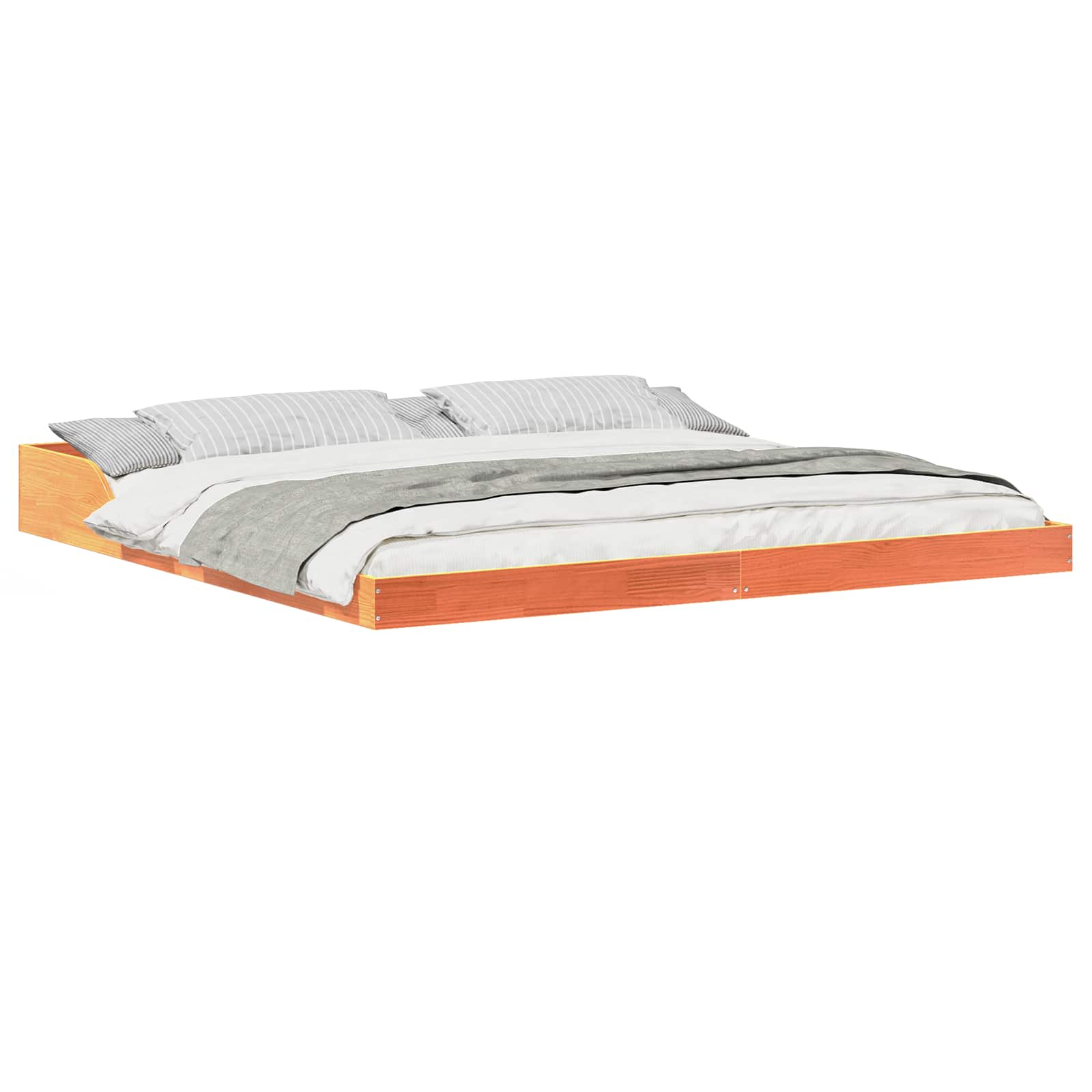 Rám Postele Voskově Hnědá 180 X 210 Cm Masivní Borové Dřevo
