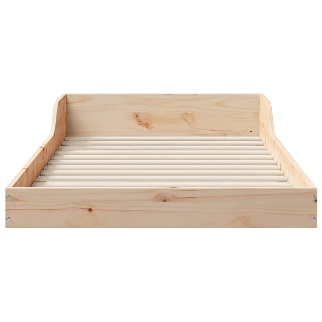 Rám Postele Přírodní 90 X 220 Cm Masivní Borové Dřevo