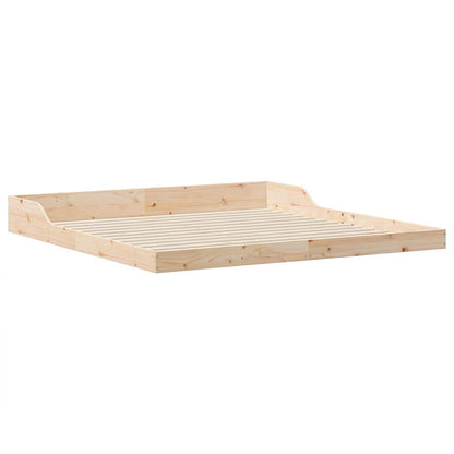 Rám Postele Hnědá 200 X 220 Cm Masivní Borové Dřevo