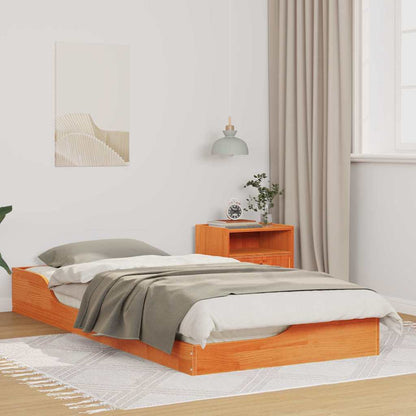 Rám Postele Voskově Hnědá 100 X 200 Cm Masivní Borové Dřevo