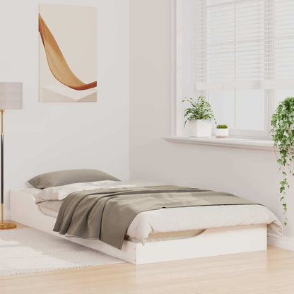 Rám Postele Bílá 90 X 200 Cm Masivní Borové Dřevo