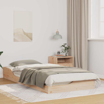 Rám Postele Hnědá 80 X 200 Cm Masivní Borové Dřevo